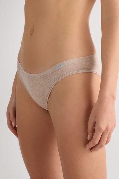 Beige Natural Cotton Panties, Natural Blend, large image number 1