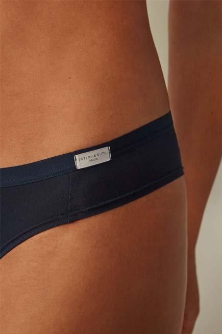 Intense Blue Seamless Natural Cotton Panties, , large image number 6