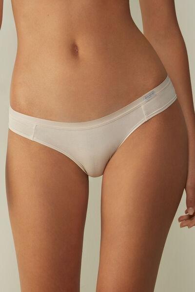 Cream Low-Rise Panties, , medium