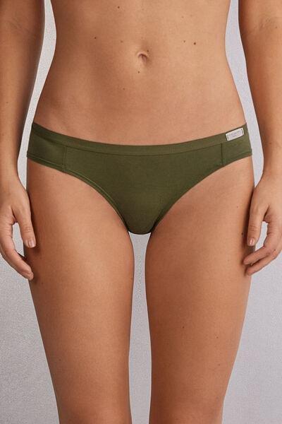 Green Natural Cotton Panties, , large image number 0