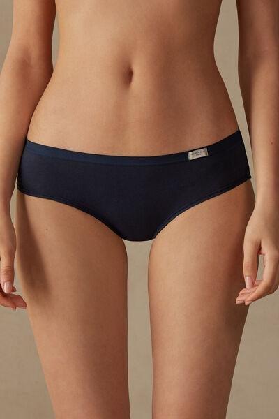 Intimissimi Blue Full-Coverage Cotton Knickers