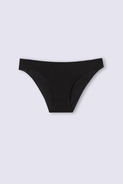 Black Low Rise Cotton Knickers, , large image number 2