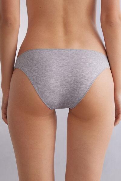 Grey Low Rise Cotton Knickers, , large image number 3