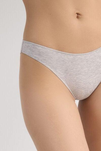 Grey Low Rise Knickers, Light Grey Blend, large image number 5