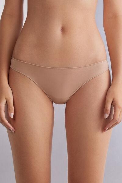 Beige Low Rise Cotton Knickers, , large image number 0
