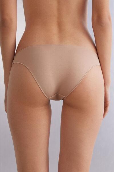 Beige Low Rise Cotton Knickers, , large image number 3