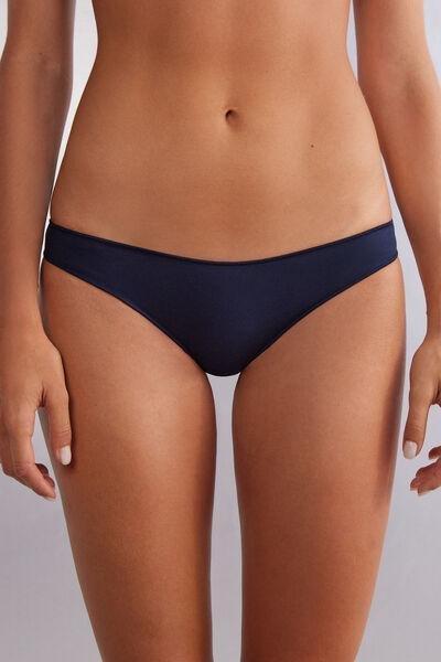 Blue Low Rise Cotton Knickers, , large image number 0