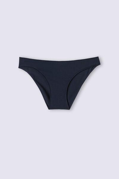 Blue Low Rise Cotton Knickers, , large image number 2