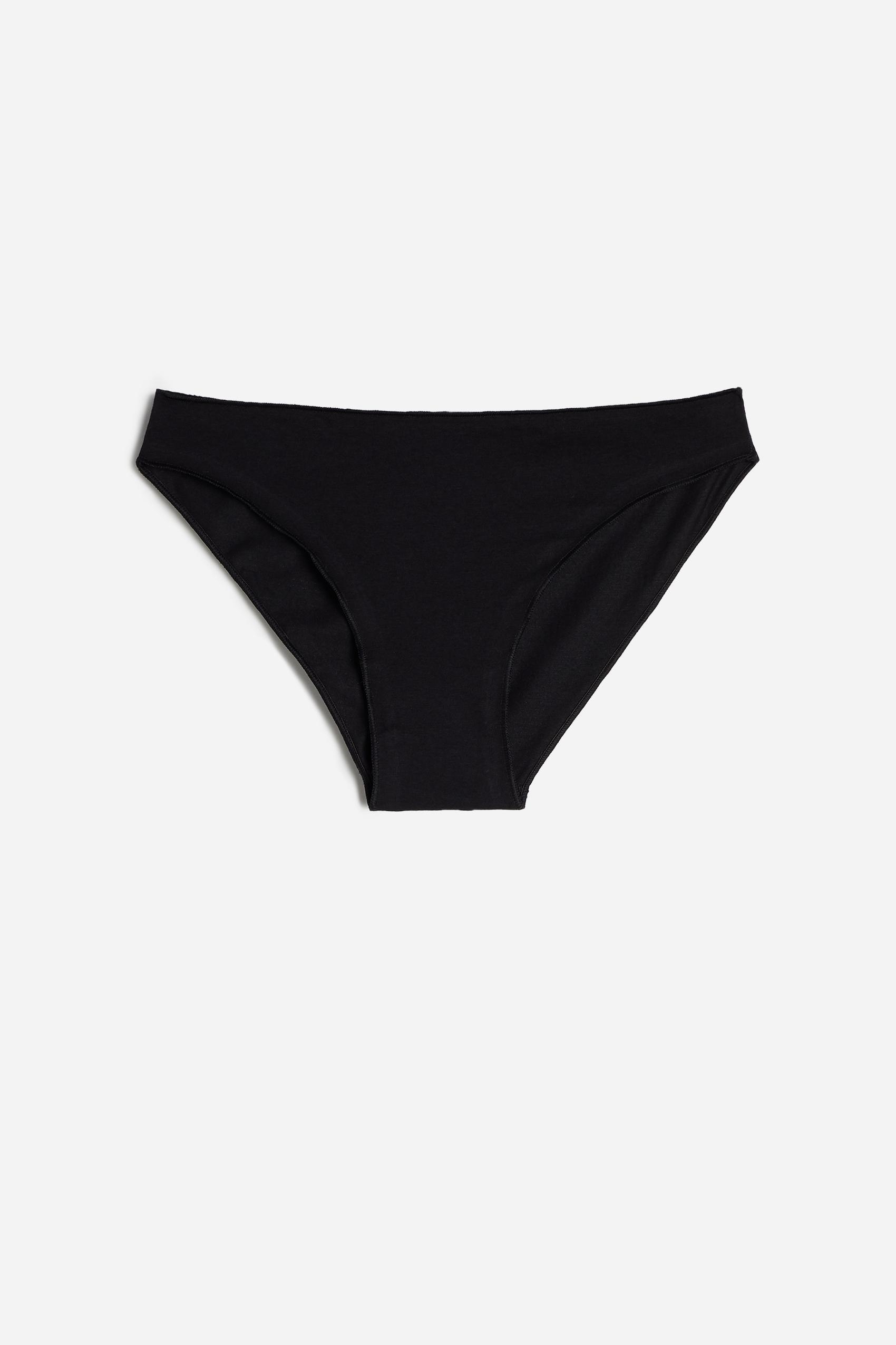 Black Cotton Panties, Women, , large image number 2