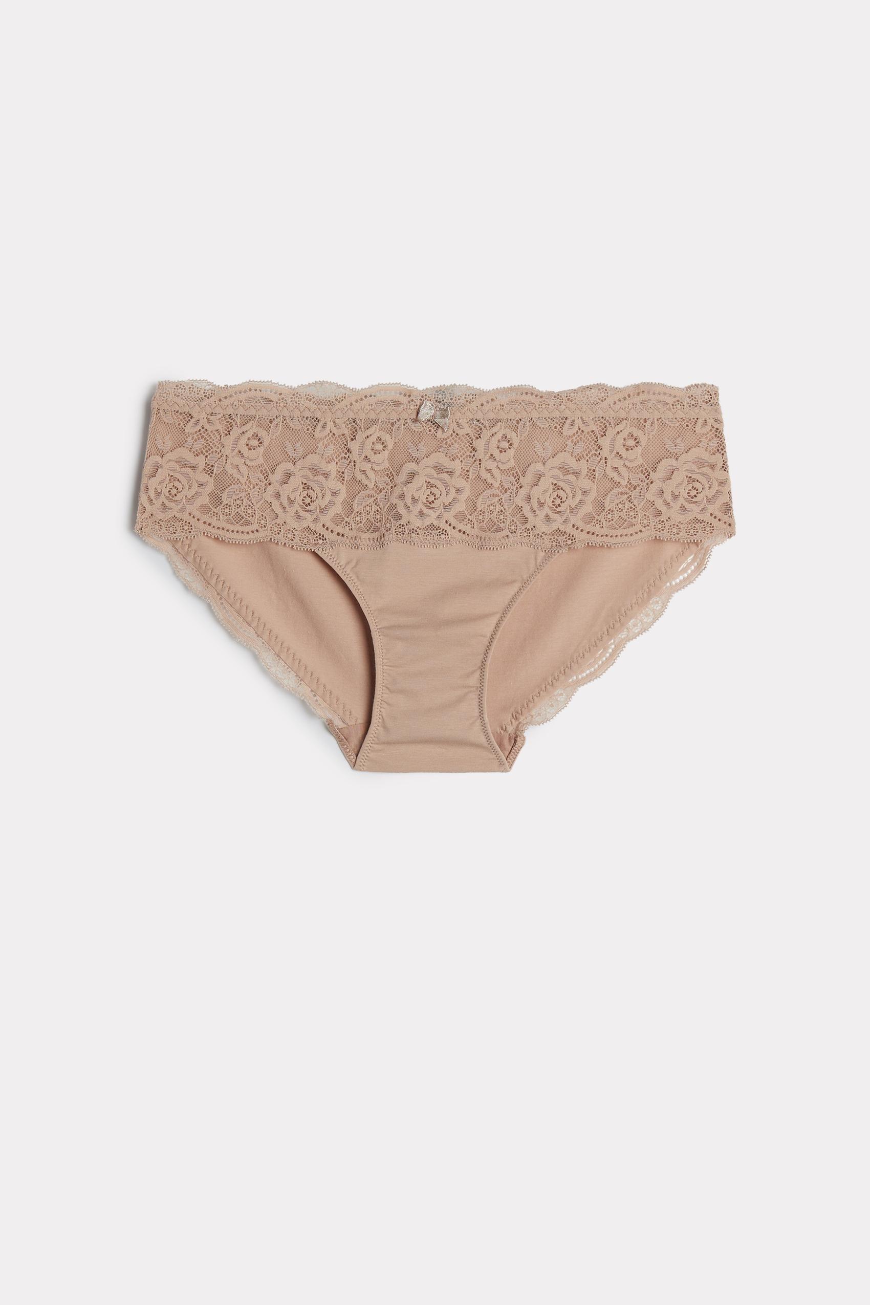Beige Semi-High Rise Briefs, , large image number 2