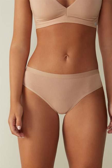 Beige Semi-High Waist Briefs, , large image number 0
