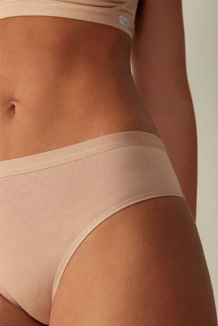Beige Semi-High Waist Briefs, , large image number 3