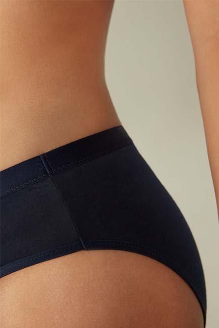 Blue Semi-High Rise Briefs, , large image number 3