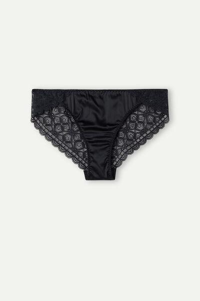 Black Crochet-Effect Briefs, , large image number 7