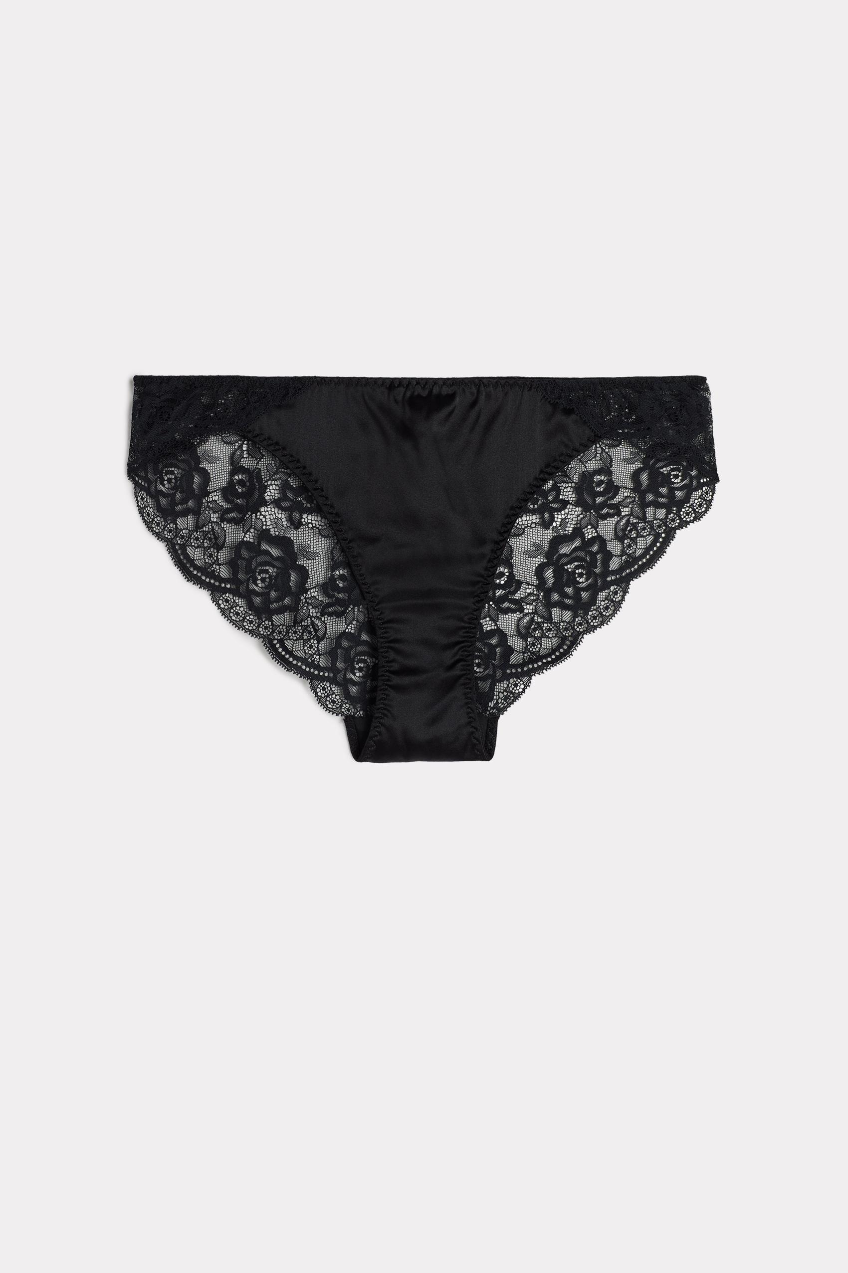Black Crochet-Effect Briefs, Black, large image number 14