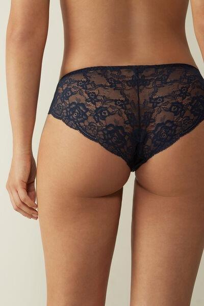 Intimissimi INTENSE BLUE Silk and Lace Briefs