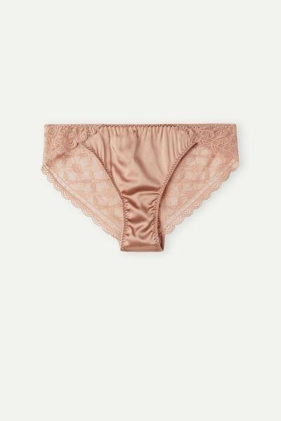 Intimissimi - Pink Silk And Lace Briefs