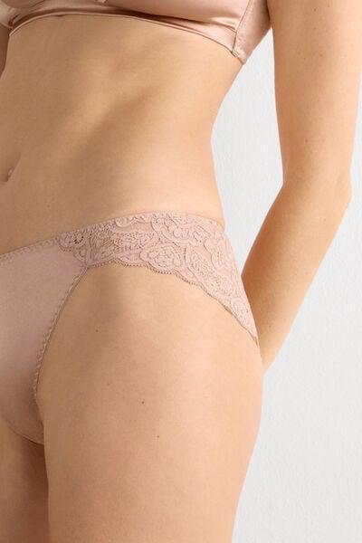 Pink Crochet-Effect Briefs, Satin Pink, large image number 10