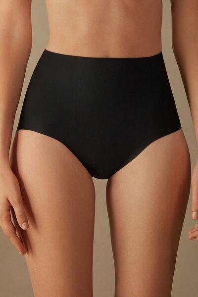 Intimissimi - Black Raw-Cut Microfibre Briefs