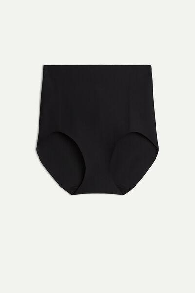 Black Raw-Cut Microfibre Briefs, , large image number 2