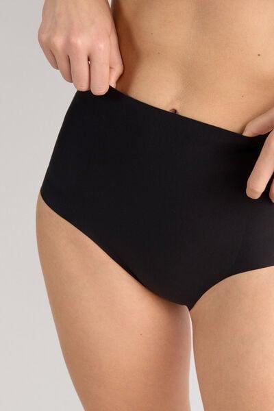 Black Raw-Cut Microfibre Briefs, Black, large image number 6
