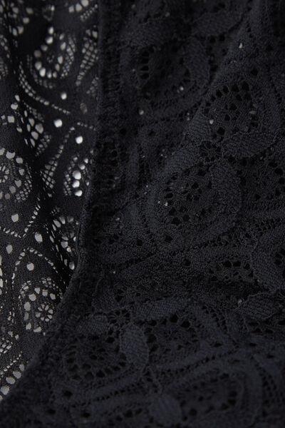 Black Low-Rise Lace Briefs, , large image number 6