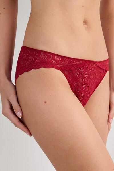 Red Low-Rise Lace Briefs, Red, large image number 8