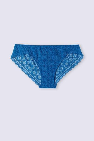 Blue Low-Rise Lace Briefs, 5601_328J, large image number 5