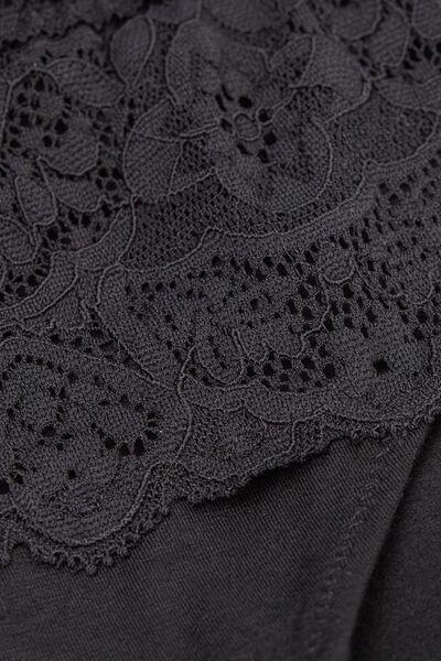 Black Lace And Cotton Knickers, , large image number 4