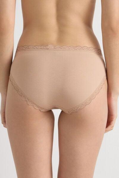Beige Lace Ruffle Briefs, Soft Beige, large image number 2
