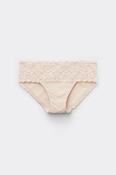 Cream Lace And Cotton Knickers, , large image number 2