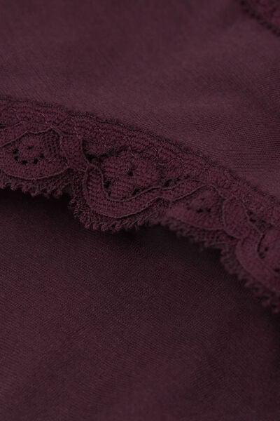 Burgundy Romantic Lace Trim Knickers, 5601_028K, large image number 4