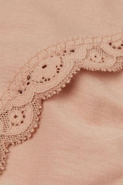 Beige Cotton And Lace Knickers, Soft Beige, large image number 4