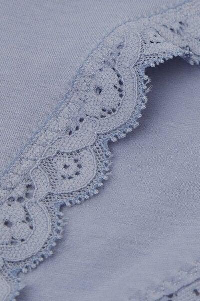 Blue Cotton And Lace Knickers, 5601_064K, large image number 4