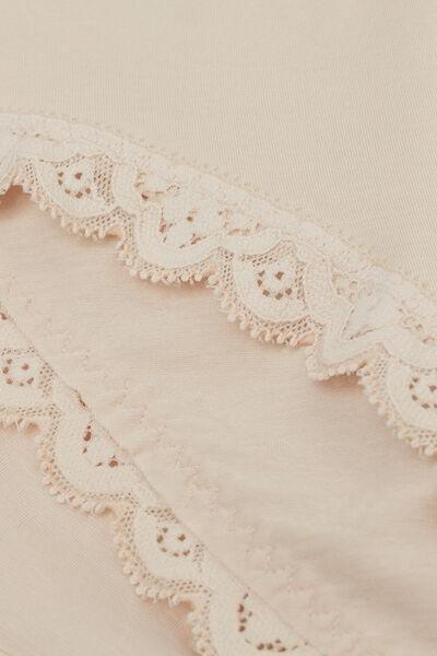 Cream Cotton And Lace Panties, , large image number 4
