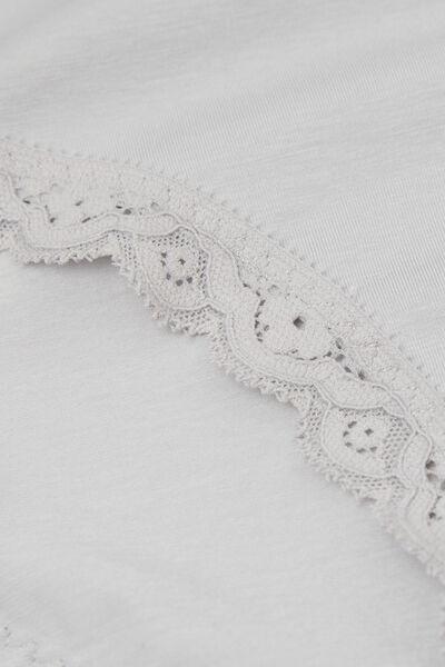 Grey Cotton And Lace Knickers, , large image number 4