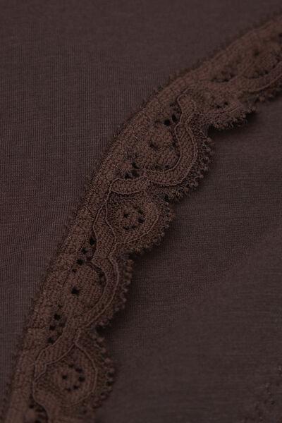 Brown Cotton And Lace Knickers, , large image number 4