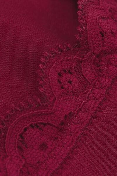 Red Cotton And Lace Knickers, , large image number 4