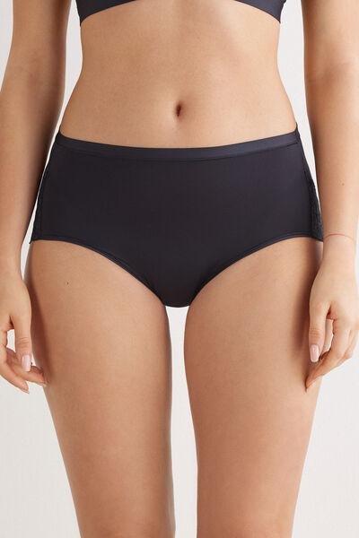 Black High-Waisted Briefs, , large image number 0