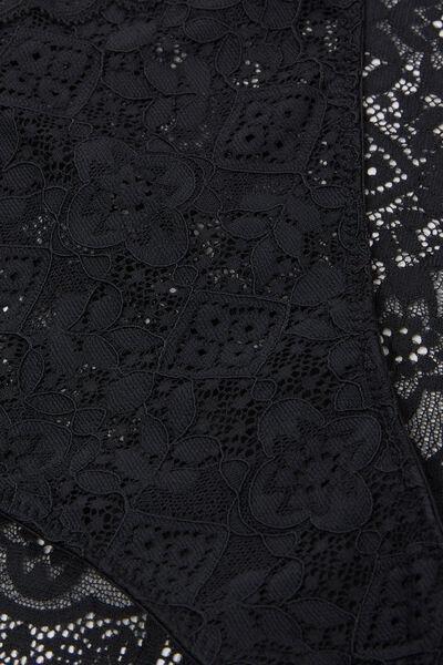 Black Low-Rise Lace Knickers, , large image number 4