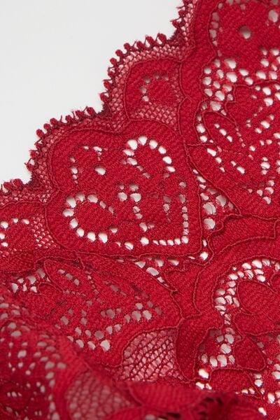 Red Low-Rise Lace Knickers, Red, large image number 4