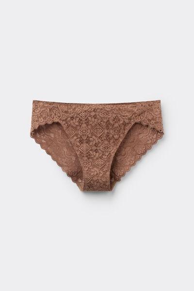 Beige Low-Rise Lace Knickers, , large image number 2
