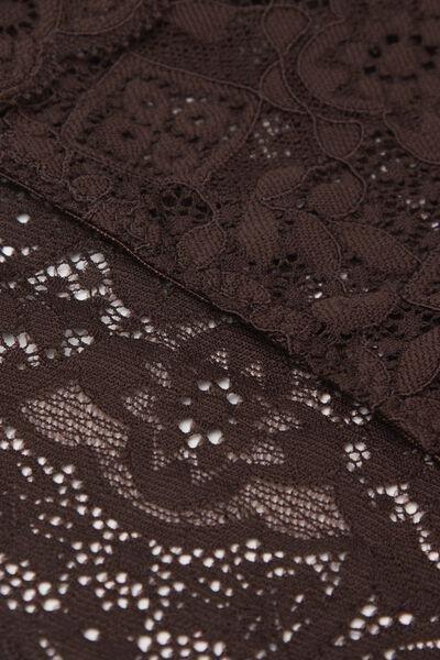 Brown Low-Rise Lace Knickers, , large image number 4