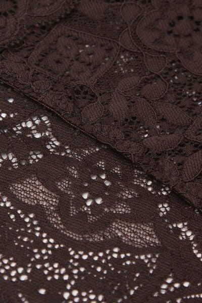 Mocha Brown Low-Rise Lace Knickers, 5601_705J, large image number 4