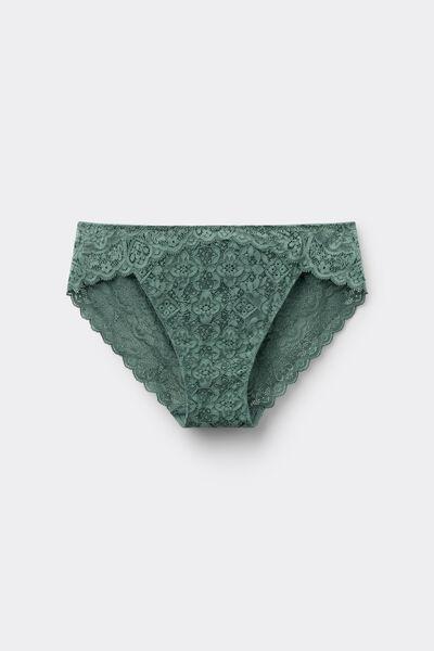 Green Low-Rise Lace Knickers, 5601_941J, large image number 2