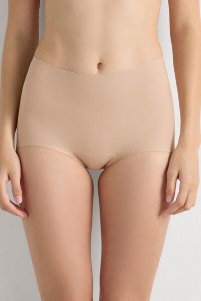 Beige High-Waisted Briefs, Soft Beige, medium
