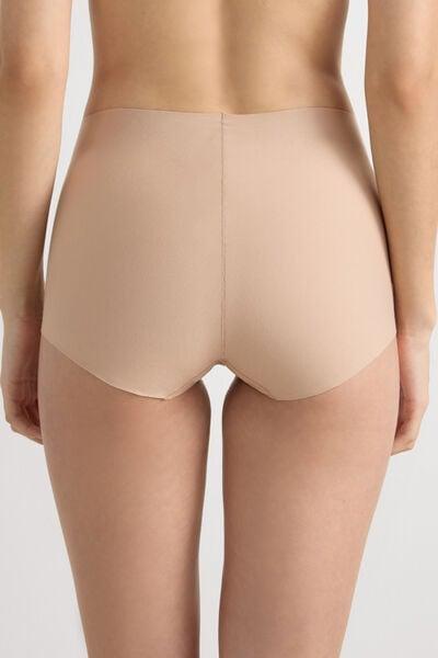 Beige High-Waisted Briefs, Soft Beige, medium