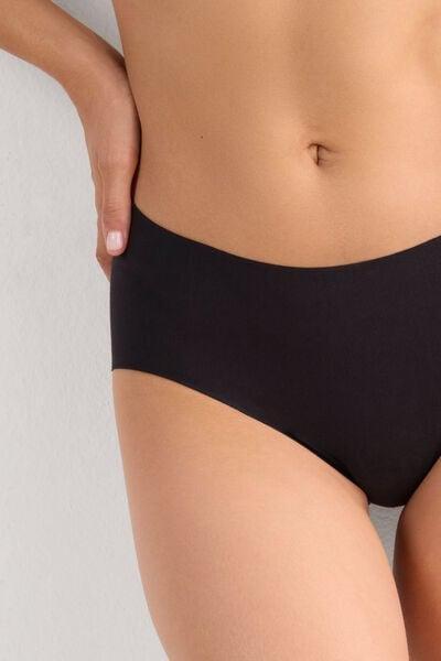 Black High-Rise Panties, Black, large image number 5