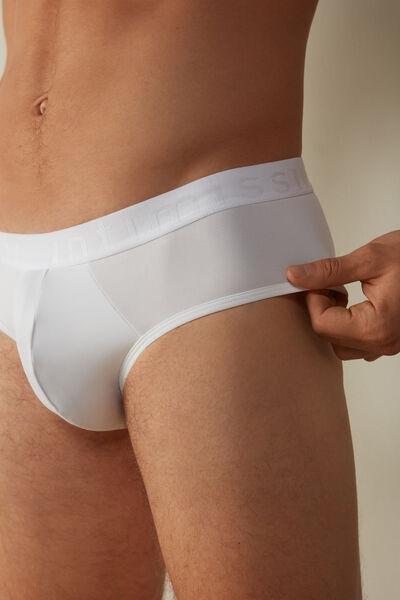 White Microfiber Briefs, White, large image number 1