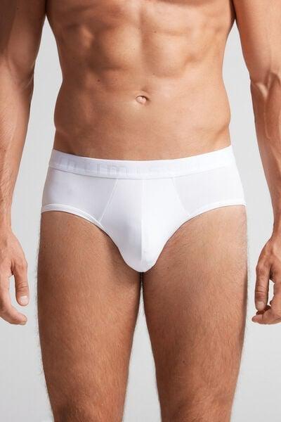 White Microfiber Briefs, White, large image number 6
